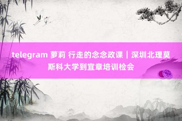 telegram 萝莉 行走的念念政课｜深圳北理莫斯科大学到宜章培训检会