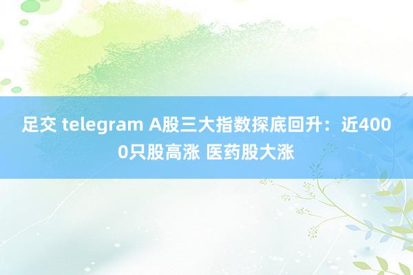 足交 telegram A股三大指数探底回升：近4000只股高涨 医药股大涨