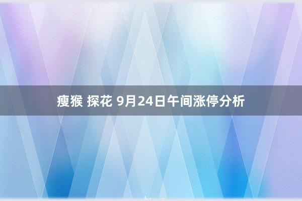 瘦猴 探花 9月24日午间涨停分析