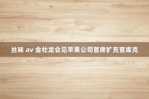 丝袜 av 金壮龙会见苹果公司首席扩充官库克