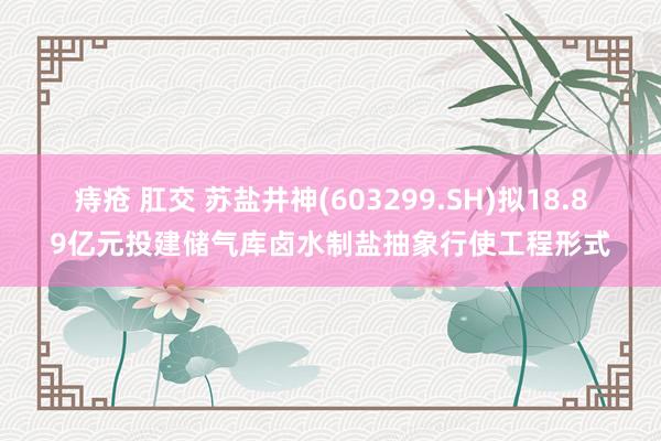 痔疮 肛交 苏盐井神(603299.SH)拟18.89亿元投建储气库卤水制盐抽象行使工程形式