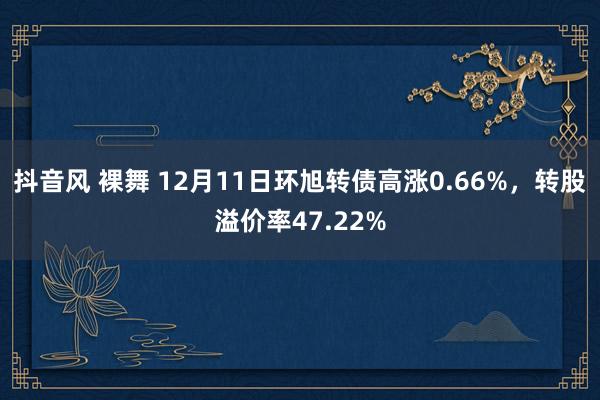 抖音风 裸舞 12月11日环旭转债高涨0.66%，转股溢价率47.22%