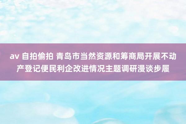 av 自拍偷拍 青岛市当然资源和筹商局开展不动产登记便民利企改进情况主题调研漫谈步履