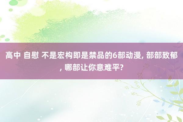 高中 自慰 不是宏构即是禁品的6部动漫， 部部致郁， 哪部让你意难平?