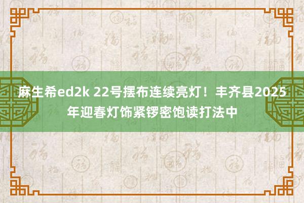 麻生希ed2k 22号摆布连续亮灯！丰齐县2025年迎春灯饰紧锣密饱读打法中