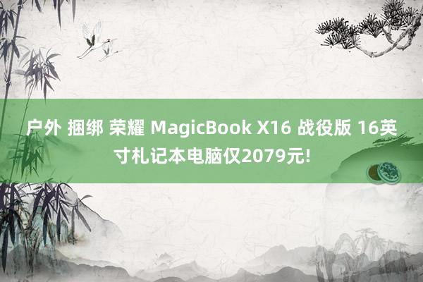 户外 捆绑 荣耀 MagicBook X16 战役版 16英寸札记本电脑仅2079元!